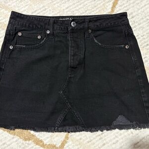 American Eagle Outfitters Black Denim Mini Skirt